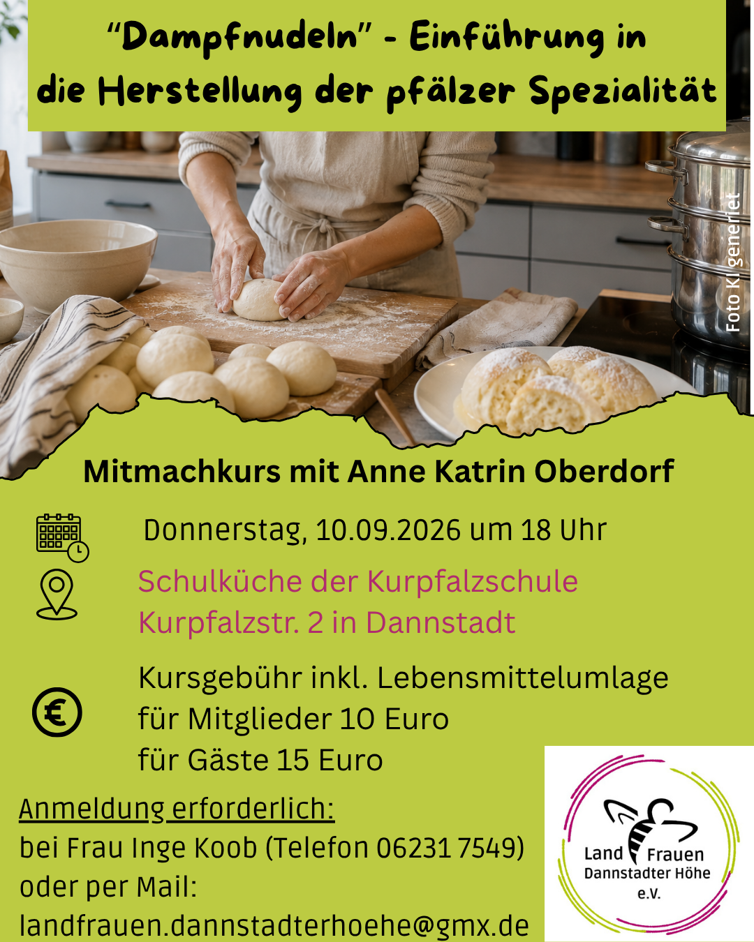 Dampfnudel Einführung in die Herstellung der pfälzer Spezialität