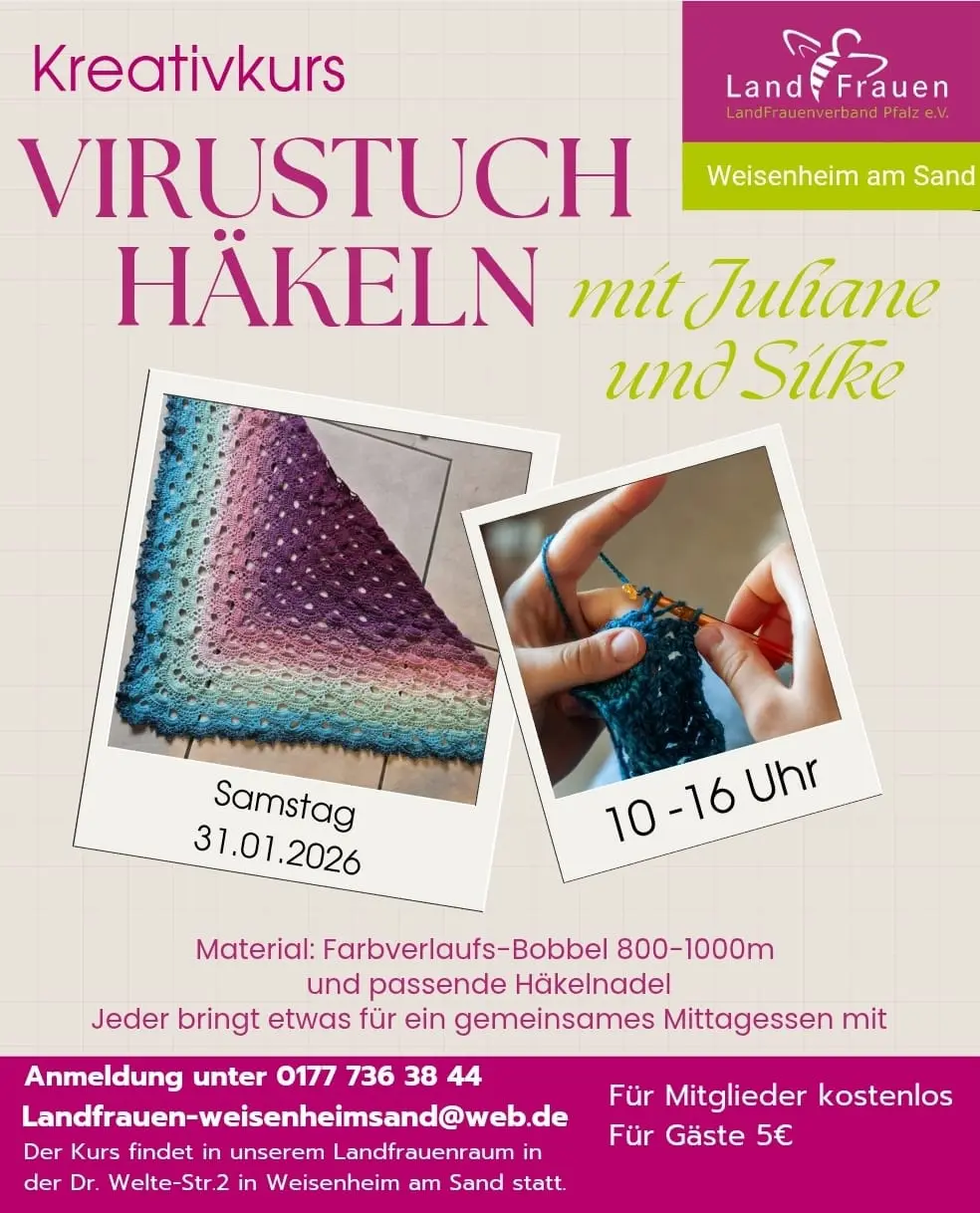 Flyer Virustuch Häkeln 2026