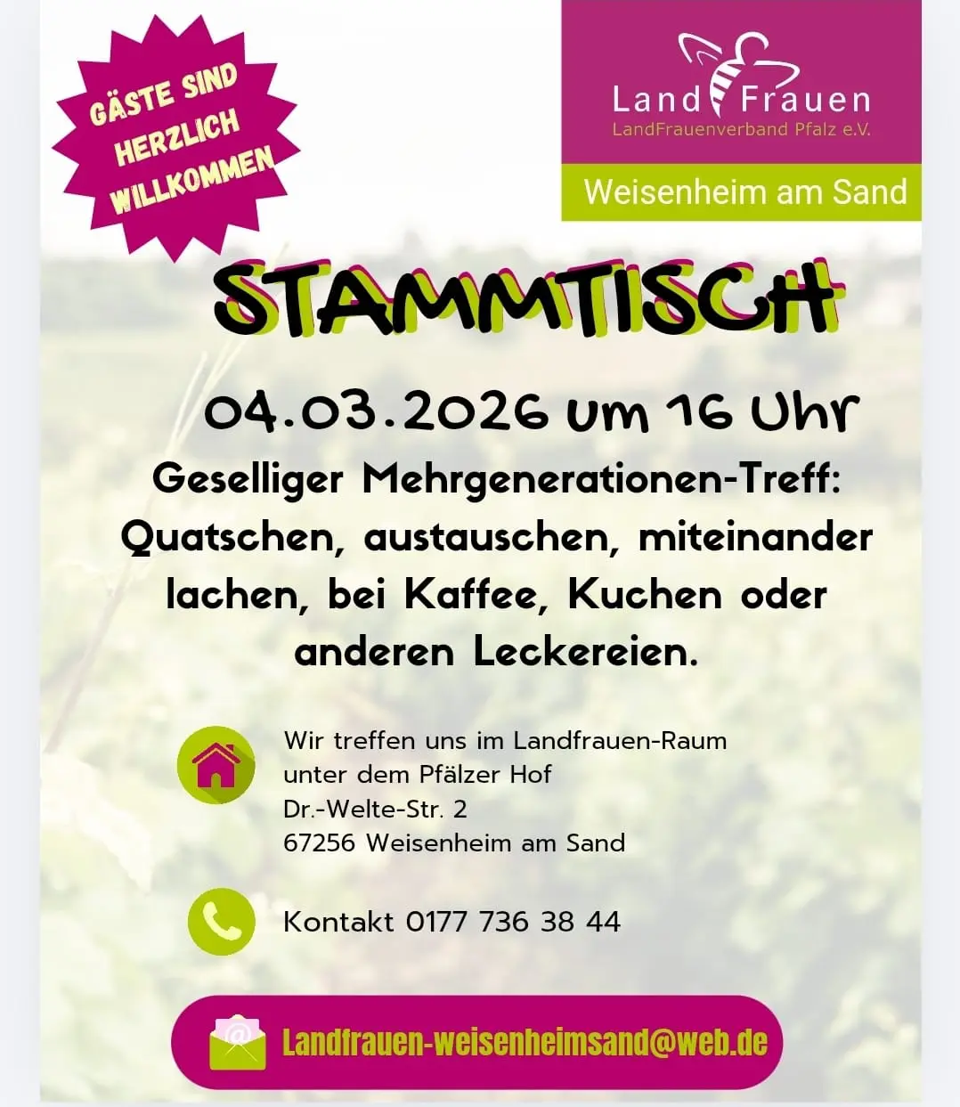 Flyer Stammtisch März 2026