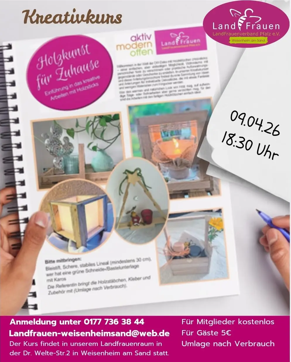 Flyer Holzarbeiten April 2026