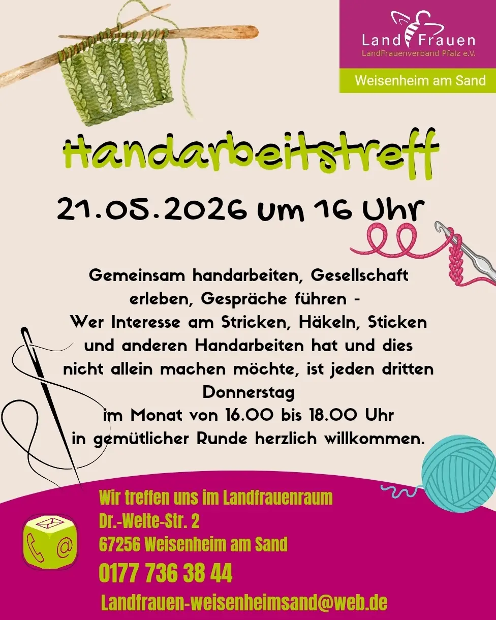 Flyer Handarbeitstreff Mai 2026