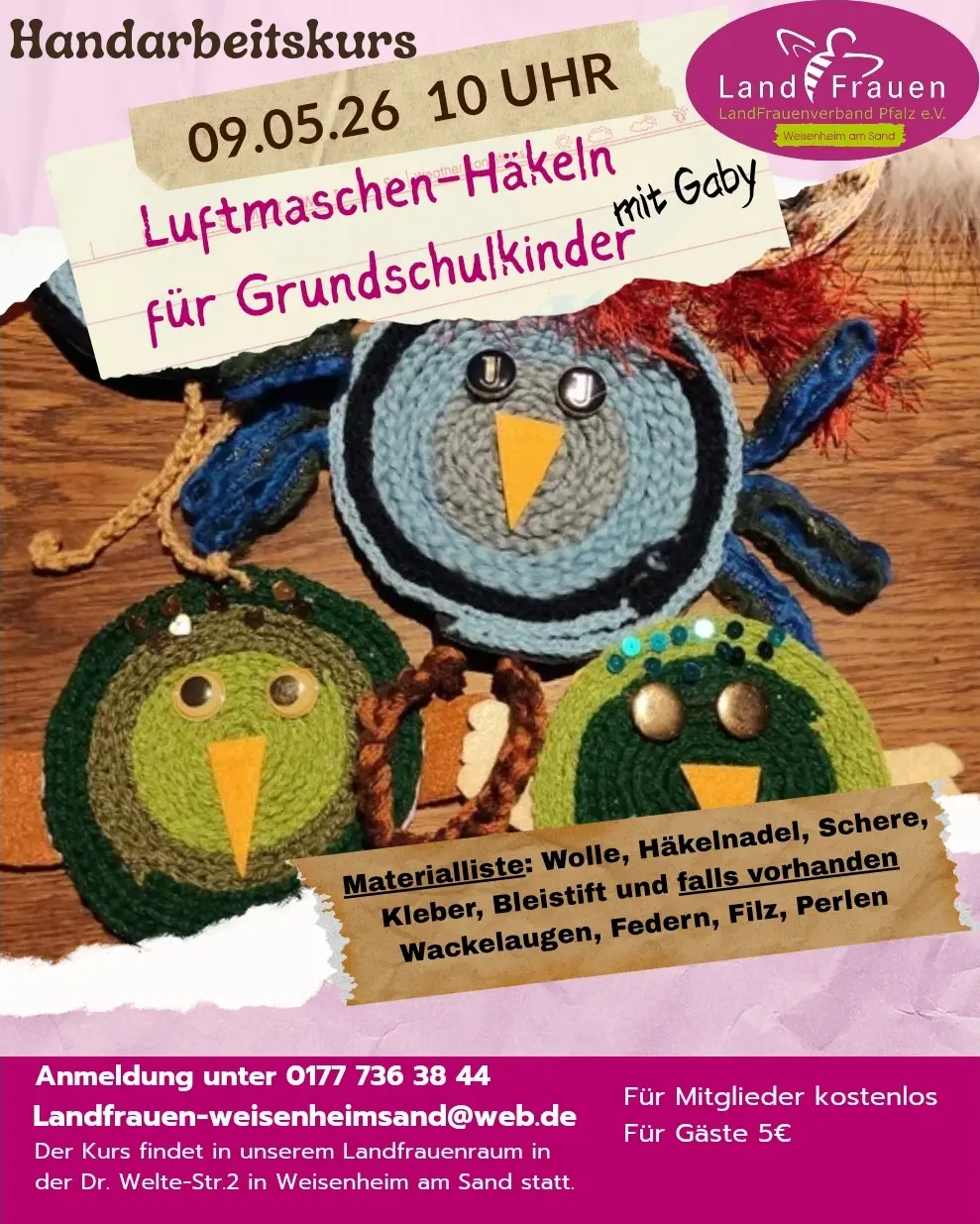 Flyer Luftmaschenhäkeln Mai 2026