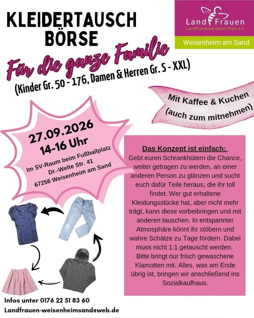 Flyer Kleidertauschbörse September 2026