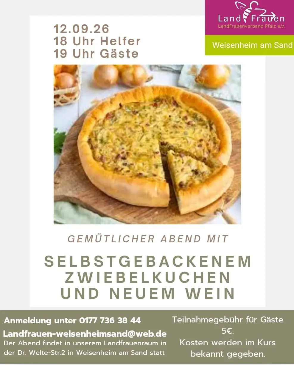 Flyer Zwiebelkuchen und Neuer Wein 2026