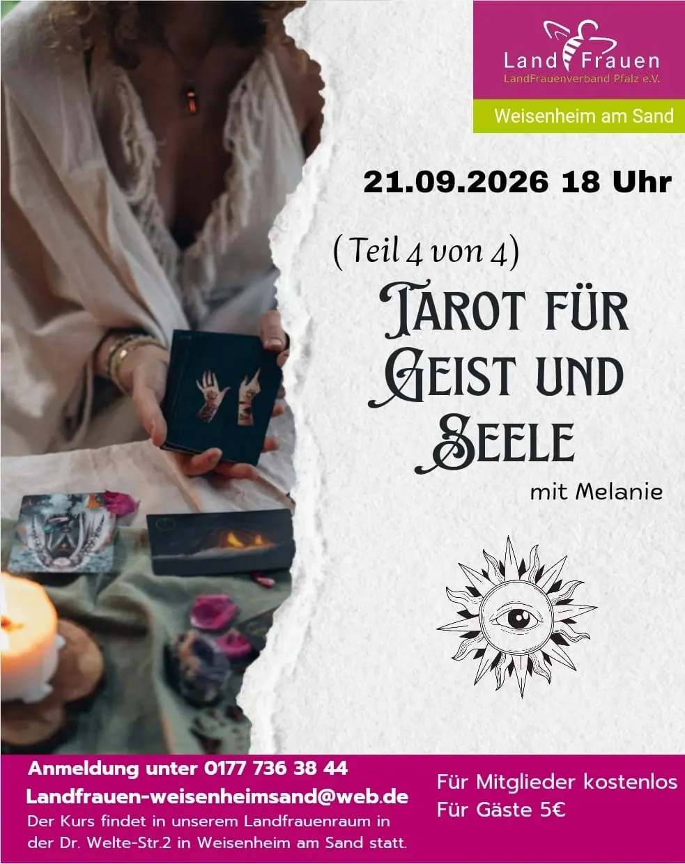 Flyer Tarot für Geist und Seele Teil 4 2026