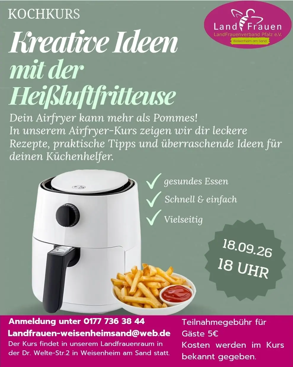 Flyer Airfryer-Kochkurs 2026