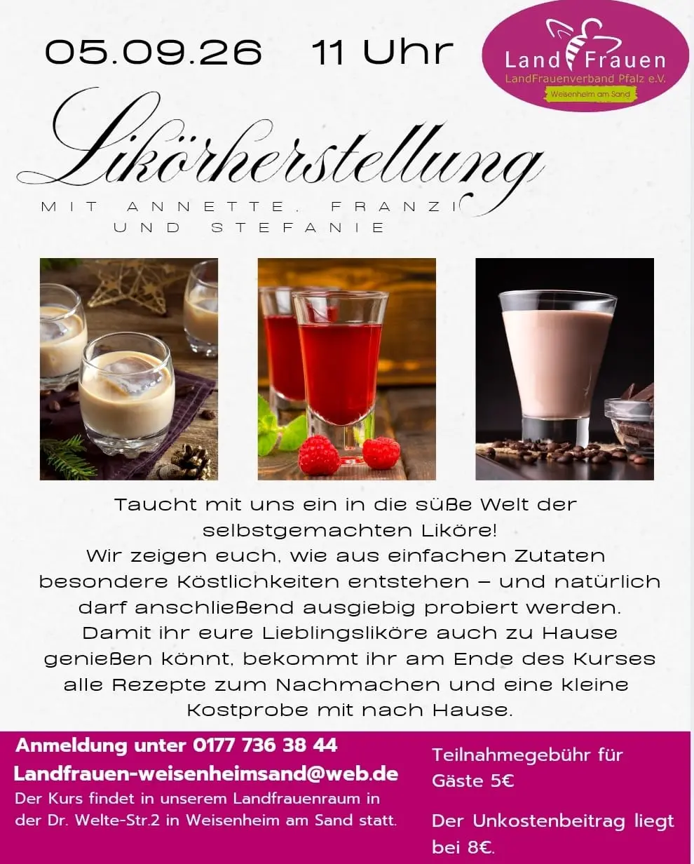 Flyer Likörherstellung 2026