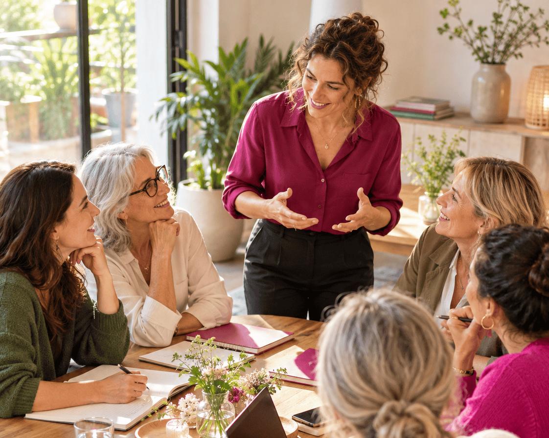 KI-generiert_Frauen Lernen Gemeinsam Im Workshop
